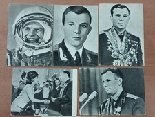 Vintage USSR Postcards Lot 1969 Yuri Gagarin Cosmonaut Space Planeta Set of 6 picture