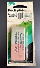 Vintage 1977 Pedigree Empire ERASER 2909 Pink/Gray Pencil Ink Pens Erasing Retro picture
