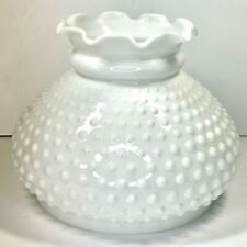 Vntg Hobnail Milk Glass Ruffle Top Lampshade 6.5” Fitter  3 Available Mint Cond picture