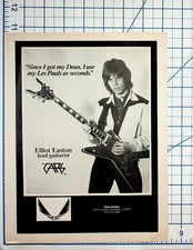 Elliot Easton The Cars Dean Guitars Vintage Ad Ephemera Evanston IL picture