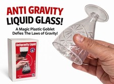 ANTI GRAVITY LIQUID Suspends Magic Trick Science Hydrostatic Plastic Wine Glass picture
