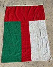 Vintage Red Green White International Country Flag Cloth w/ Grommets Rope Ties picture