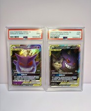 Pokemon Gengar & Mimikyu GX Tag Team PSA 9 Bundle Graded CS2b #033 #163 picture