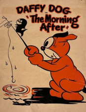 Rare: 1920s/30s animation cartoon lithograph poster artwork Daffy Dog Paul Terry picture