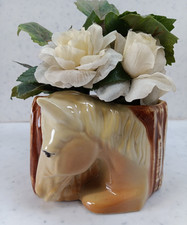 Vintage Horton Ceramics HV Horse Mare Stallion Pony Planter 1950's MCM  USA picture