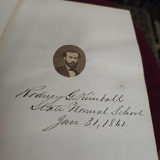 1861 Albany New York State Normal School Autograph Book Signed by Rodney Kimball picture