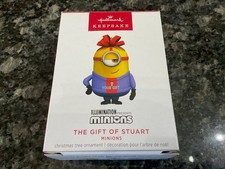 Hallmark 2023 Gift of Stuart Minions Movie Sings Merry Xmas Keepsake Ornament picture