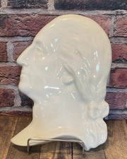Vintage Handcrafted Ceramic George Washington Profile Silhouette Plaque - 3D picture