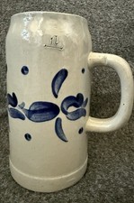 Vtg Handcrafted, Salt Glazed, “Schilz” Beer Stein, 1 L, Made In West Germany picture