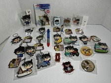 Sega Detective Conan Case Closed - Rare Collection W/ Keychains, Pins, Pen New picture