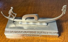 Vtg Mid-Century Italian Gondola Souvenir Venezia Depositato Figurine Venice picture