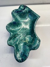 Vintage Cali Orig USA 302 Ashtray Green Blue Marbled Glaze MCM Pottery picture