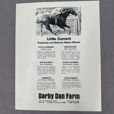1976 Little Current Horse Racing Print Ad Darby Dan Farm Preakness Belmont picture