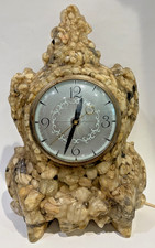 Vtg Lanshire Vomit Clock Electric Clear Stone Resin 15