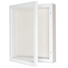 Califortree 8x10 Shadow Box Frame with Linen Back - Sturdy Rustic 8x10, White picture