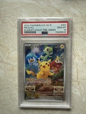 Pokemon Card Pikachu 001/SV-P Scarlet & Violet Chinese Promo PSA 10 GEM MINT picture