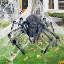 JOYIN Halloween Outdoor Decorations Giant Spider, 45” Scary 45 inch, Black picture