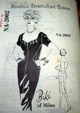 *LOVELY VTG 1950s DRESS Spadea Designer BIKI Sewing Pattern 16/38 picture