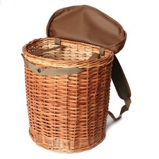 Foraging Wicker Basket Backpack – For Mushroom Picking, Hunting, Morels, Fruits, picture