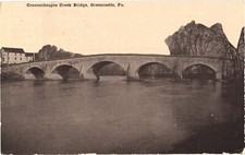 Greencastle PA Conococheague Creek Bridge Postcard 1912 Posted Pennsylvania picture