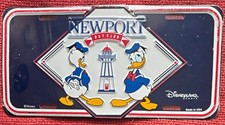 1992 Disneyland Paris Newport Bay Club Donald Duck Souvenir License Plate Sign picture