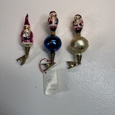Vintage Christopher Radko Clip Ornament Lot, (3) picture