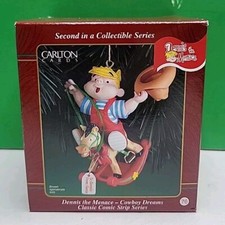2000 Carlton Cards Dennis The Menace Cowboy Dream Christmas Ornament picture