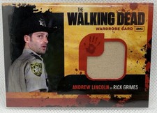 2011Cryptozoic Walking Dead Season 1 Rick Grimes Andrew Lincoln Wardrobe RelicM1 picture
