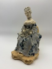 Zellie Original  Vintage Chalkware Lady Margaret Figure 1940’s Signed picture