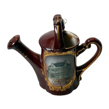 POST OFFICE - DAVENPORT IOWA IA Antique Souvenir China TRINKET TEAPOT picture
