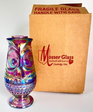 Mosser Sugar Plum Carnival Glass Owl Fairy Lamp LIMITED EDITION LAST ONE picture