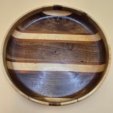 Handcrafted Segmented Wood Bowl Walnut Cherry Maple 2008 9