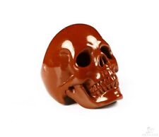 Nice US SIZE #8 Red Jasper Carved Crystal Skull Ring, Crystal Healing picture