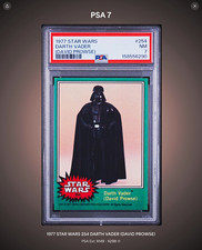 Topps Star Wars 1977 Vintage Non-Sport Card #254 Darth Vader PSA 7 158556290 picture