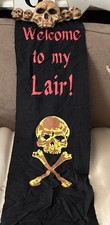 Mario Chiodo Studios 2004 Welcome To My Lair Skull Halloween Hanging Banner Prop picture