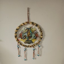 Vintage Dream Catcher w/ Ceramic Center Plaque picture