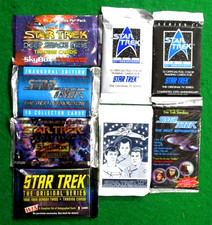 STAR TREK SEALED PACKS LOT OF 8 DIFFERENT-ORIGINAL SERIES-TNG-DEEP SPACE NINE++ picture