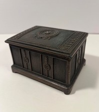 Antique 19th Century Jennings Brothers JB 1880 Ornate Metal Trinket Box picture