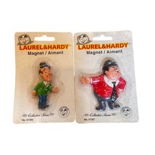 Vintage 1999 Laurel and Hardy Magnets Arjon Collector Series51356 51357 Set of 2 picture