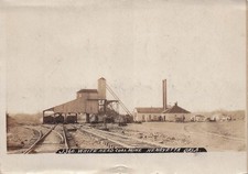 Whitehead Coal Mine Henryetta Oklahoma Railroad Train Tracks Photo Postcard 45A picture