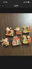 Lot Of 10 Vintage MCM Blow Mold Christmas Ornaments picture