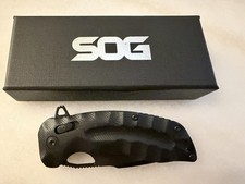 SOG KIKU XR CRYO- BLACK FOLDING KNIFE picture