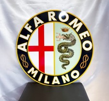 Alfa Romeo Milano Italian Automotive Emblem Heavy Metal Sign – 76 cm (29.9”) picture