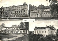 Altenburg Germany Multi-View Lindenau Museum Castle Chrome Postcard 1962 GDR picture