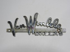 VTG Van Winkle Pontiac Dallas Texas Metal Dealership Badge Emblem Tag TX Gas GTO picture