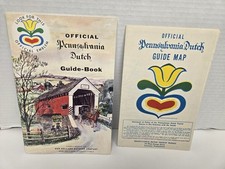 1963 Pennsylvania Dutch Guide Book & Tourist Map Lancaster Amish Vintage PA picture