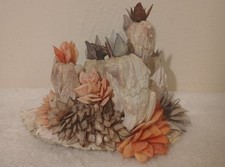 Vintage Seashell Cactus Shellcraft Succulent Flower Sculpture Oyster SOLD AS IS picture