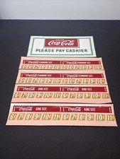 Vintage 1950’s-60’s Coca Cola Vending Machine Unused Stickers Set picture