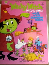 Vintage 1971 Whitman Wacky Witch Make A Mobile Press Out Book Complete Unused picture