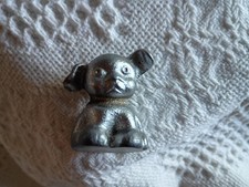 Vintage Bucki Carbons Ribbons Cast Iron Puppy Dog Paperweight picture